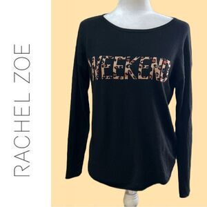 Rachel Zoe‎ Women’s Black Cashmere Blend “WEEKEND” Sweater - Size M